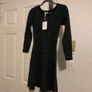 Leopard print joie fitted dress